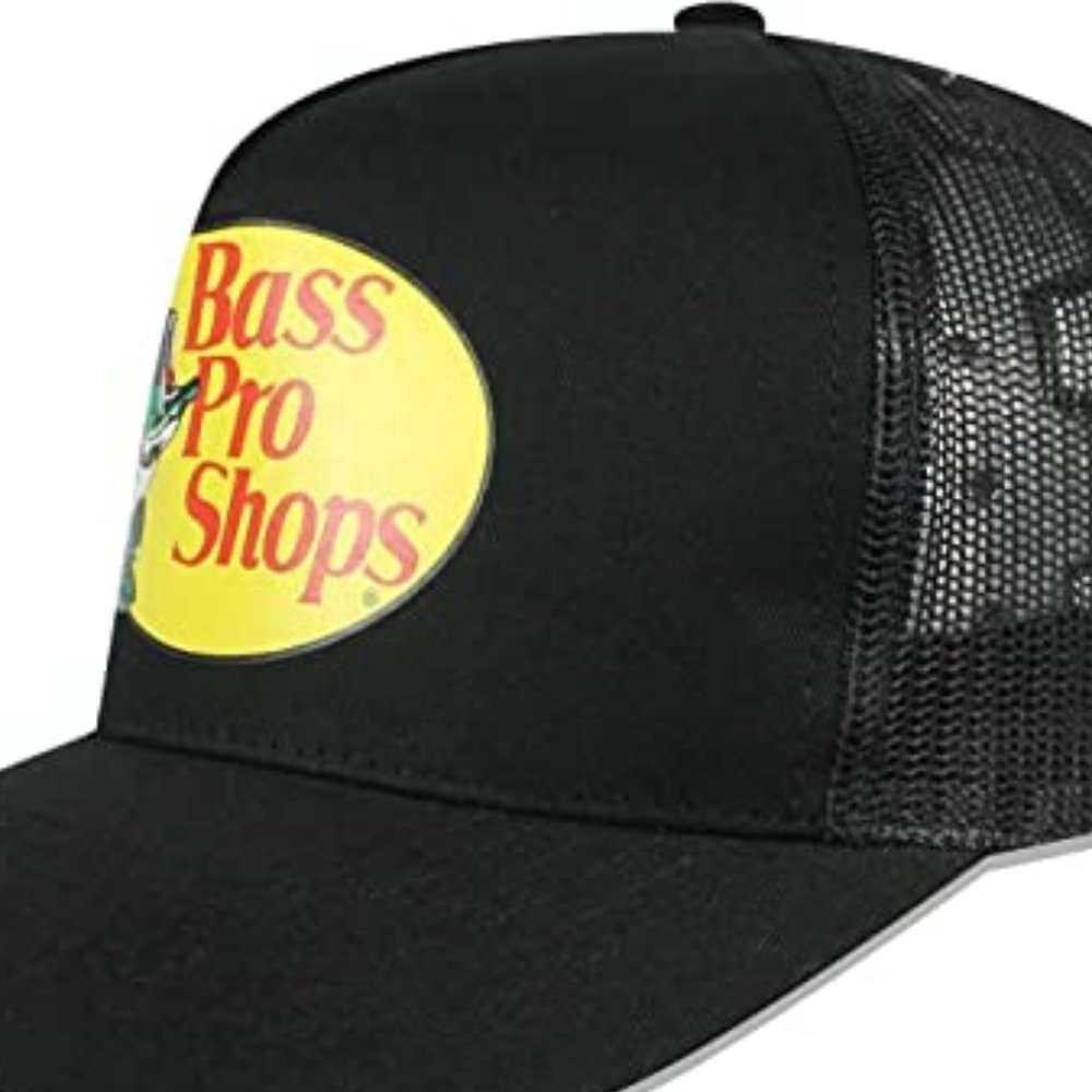 Bass Pro Shop Trucker Hat Mesh Cap (BLACK) - Picture 2 of 5